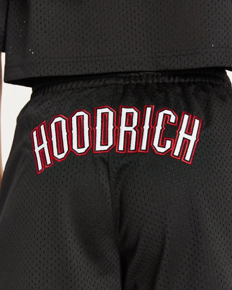 Black / White / Red Women's Hoodrich OG Court Shorts | USA EJUCAR402