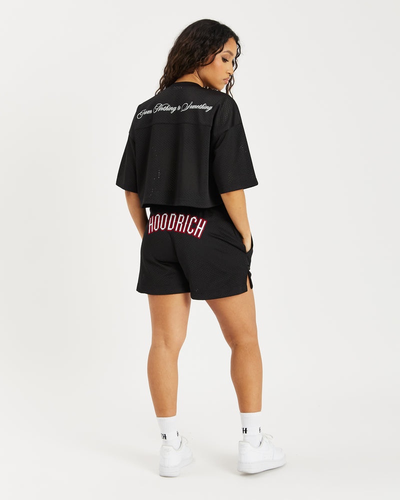 Black / White / Red Women\'s Hoodrich OG Court Shorts | USA EJUCAR402