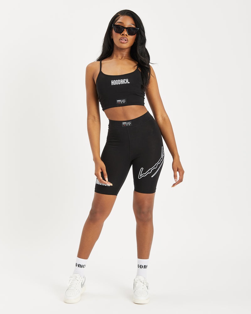 Black / White / Red Women's Hoodrich OG Crate Cycling Shorts | USA MNSTJP206