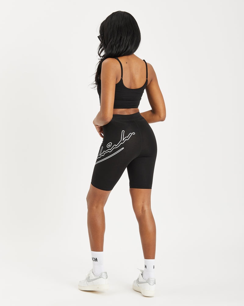 Black / White / Red Women's Hoodrich OG Crate Cycling Shorts | USA MNSTJP206