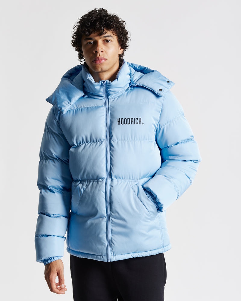 Blue Men's Hoodrich OG Stack Puffer Jacket | USA VSNFJL680