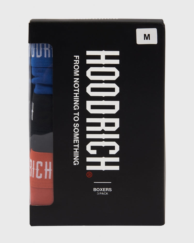 Blue / Black / Red Men's Hoodrich OG Charge 3 Pack Boxers | USA EVADTL495