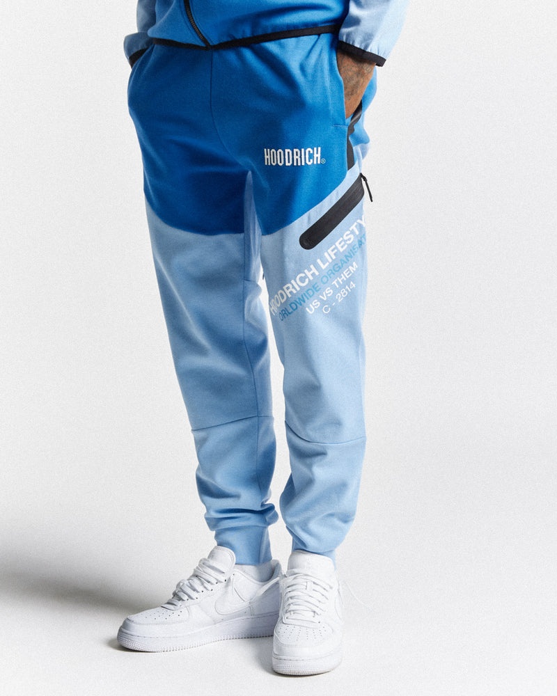 Blue / Blue / White Men's Hoodrich OG Cycle Joggers | USA EXZJUI925