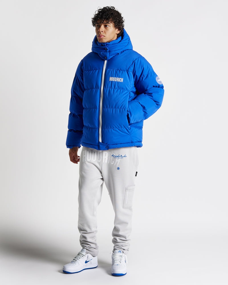 Blue / White Men's Hoodrich OG Phenom Puffer Jacket | USA IFPVQH896