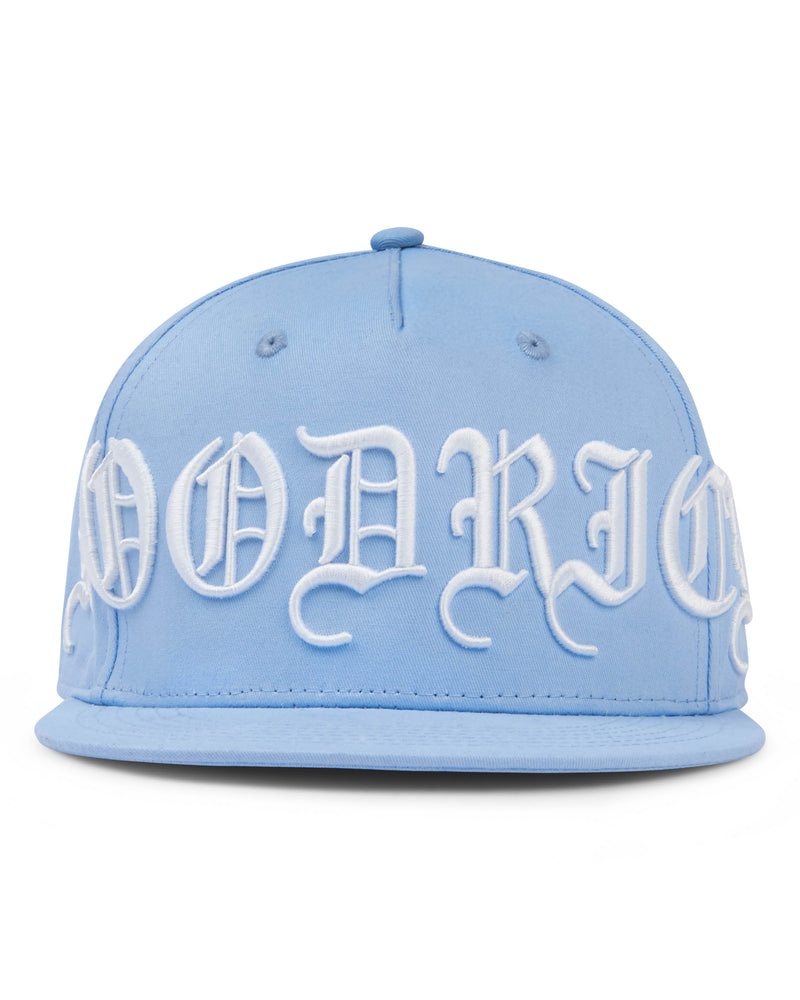 Blue / White Men's Hoodrich OG Script Fitted Cap | USA JUBHCZ905