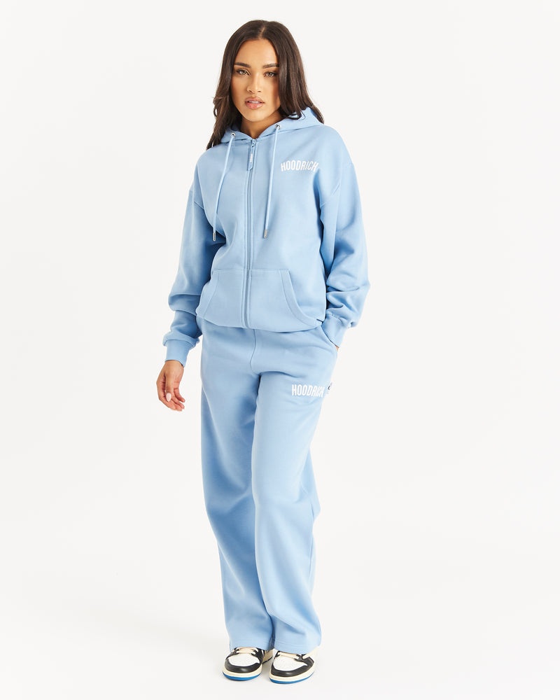 Blue / White Women's Hoodrich OG Staple Full Zip Hoodie | USA HPGAXN901