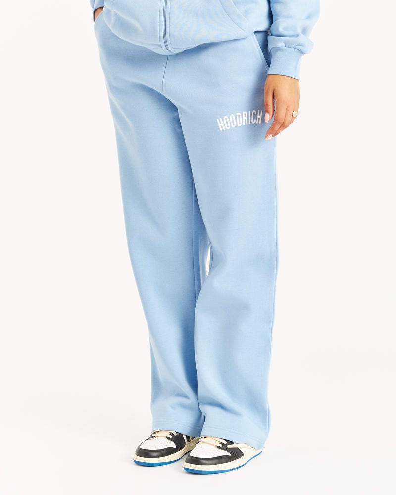 Blue / White Women's Hoodrich OG Staple Wide Leg Joggers | USA GIUMTV940