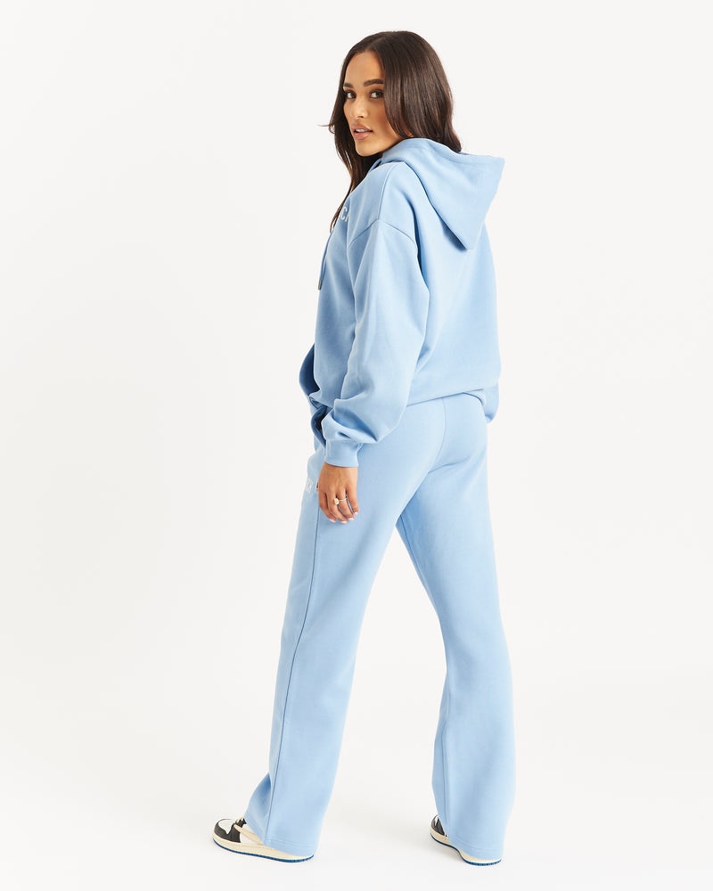 Blue / White Women's Hoodrich OG Staple Wide Leg Joggers | USA GIUMTV940