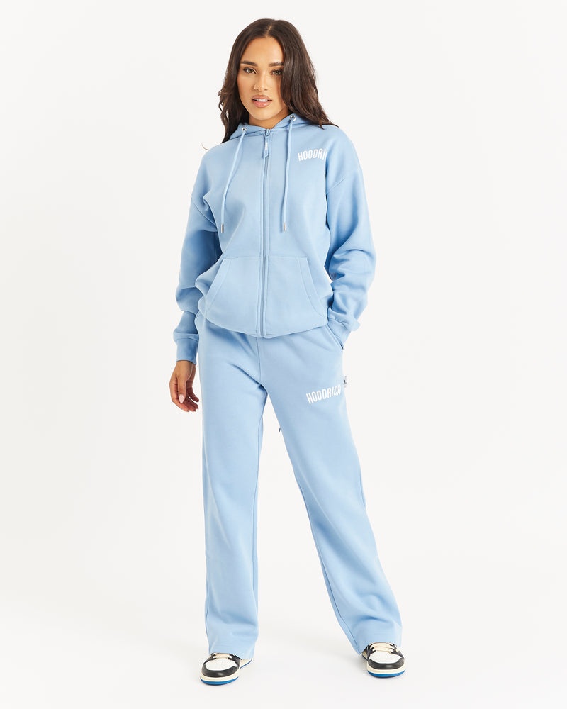 Blue / White Women\'s Hoodrich OG Staple Wide Leg Joggers | USA GIUMTV940