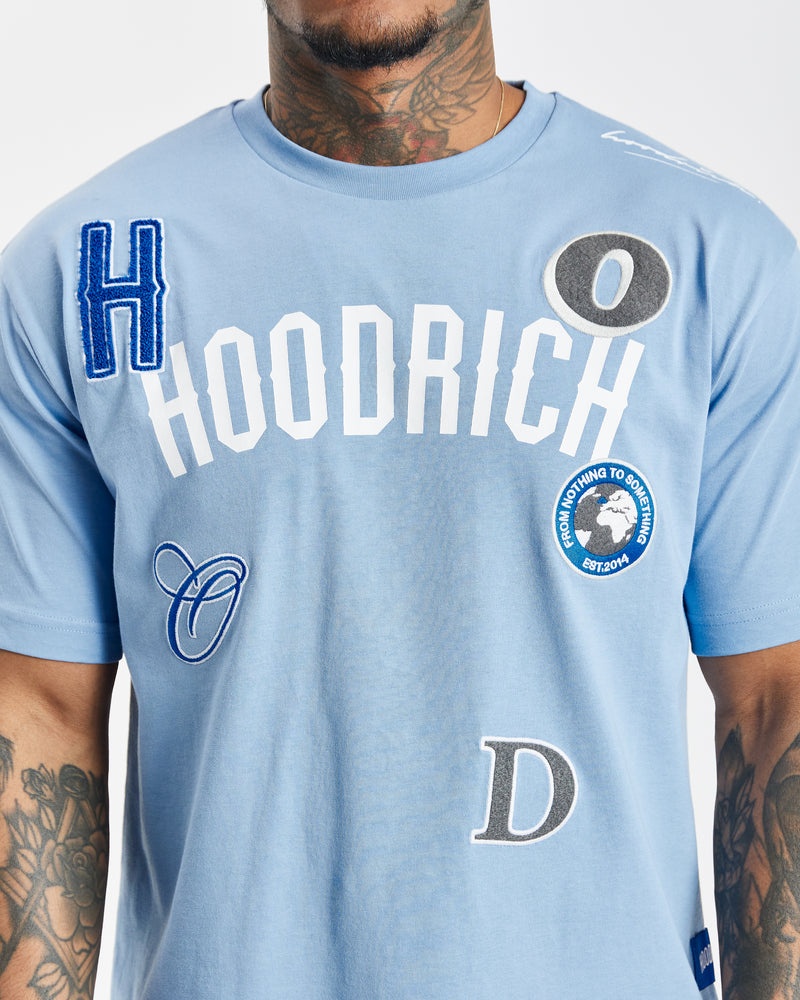 Blue / White / Blue Men's Hoodrich OG Pacific V2 T-Shirt | USA DISPEX837