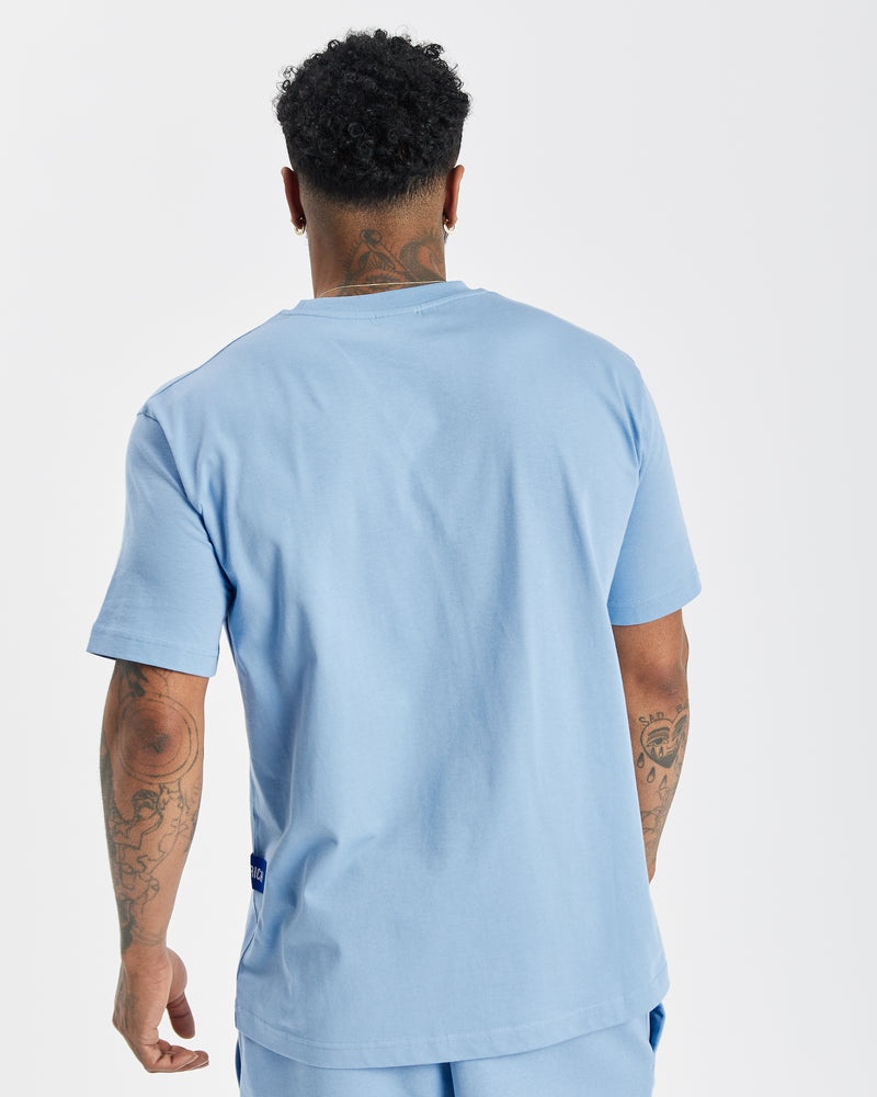 Blue / White / Blue Men's Hoodrich OG Pacific V2 T-Shirt | USA DISPEX837