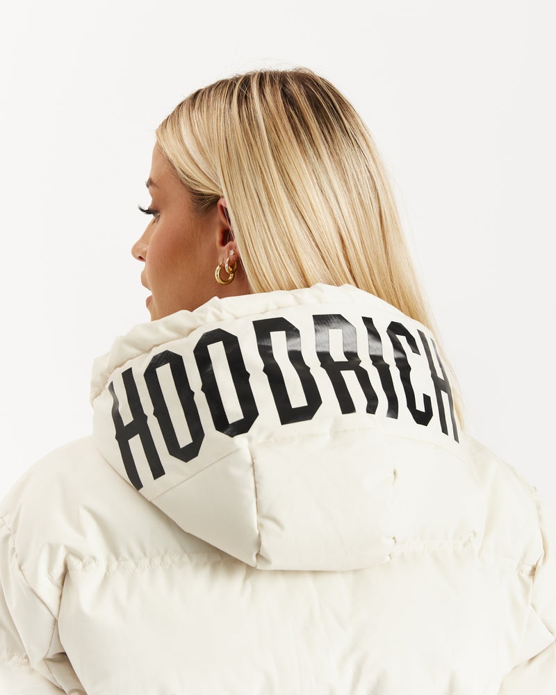 Cream Women's Hoodrich Sienna Puffer Jacket | USA OWFTKM169