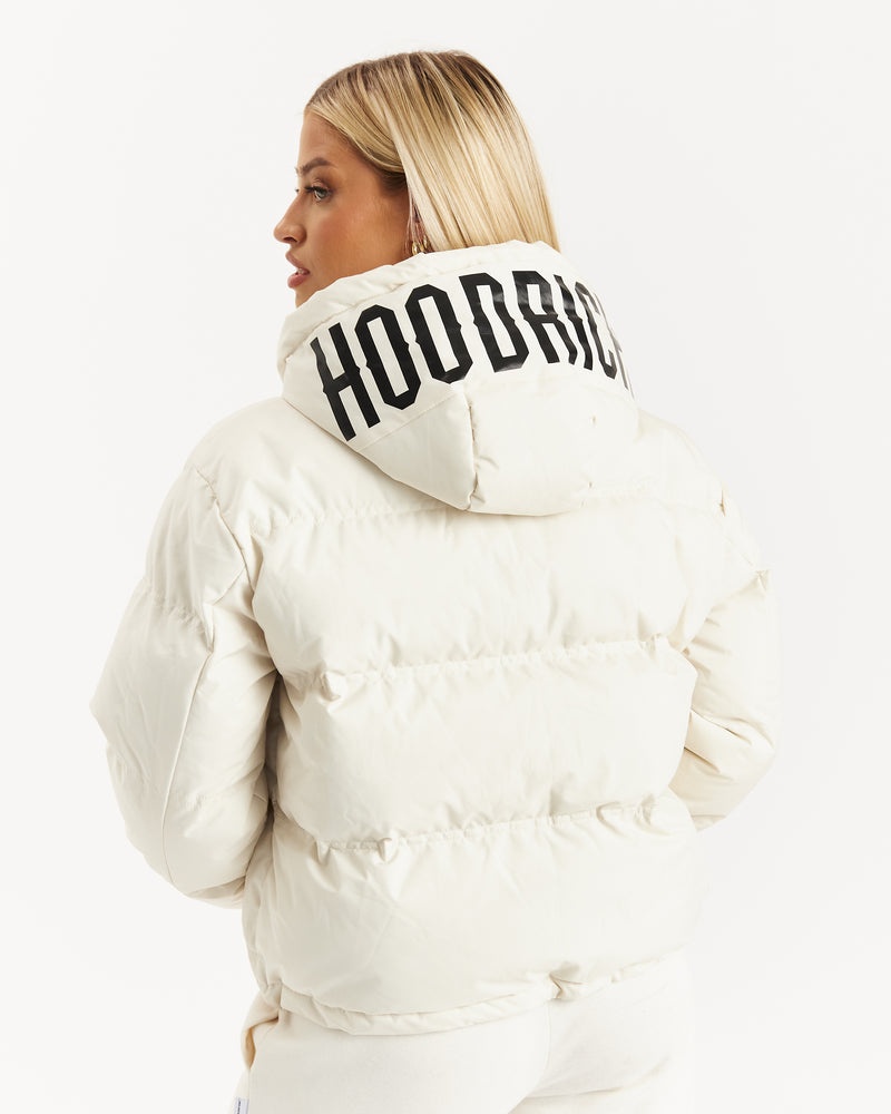 Cream Women\'s Hoodrich Sienna Puffer Jacket | USA OWFTKM169