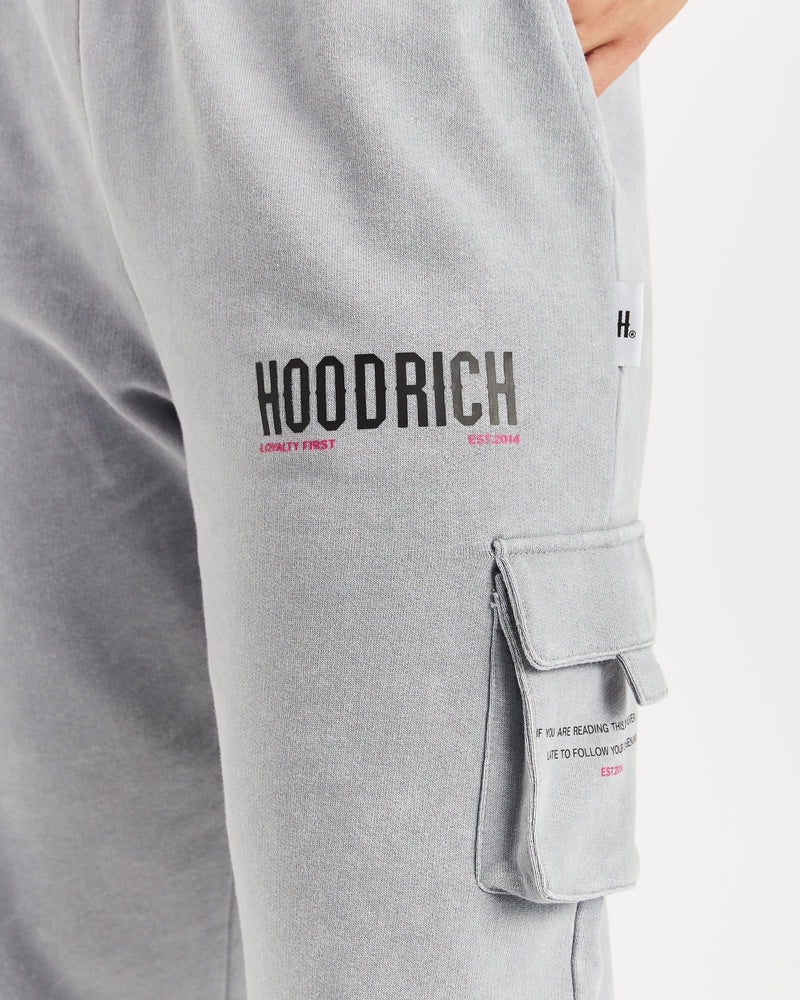 Grey Wash Women's Hoodrich Peak Open Hem Joggers | USA PZUKIW641