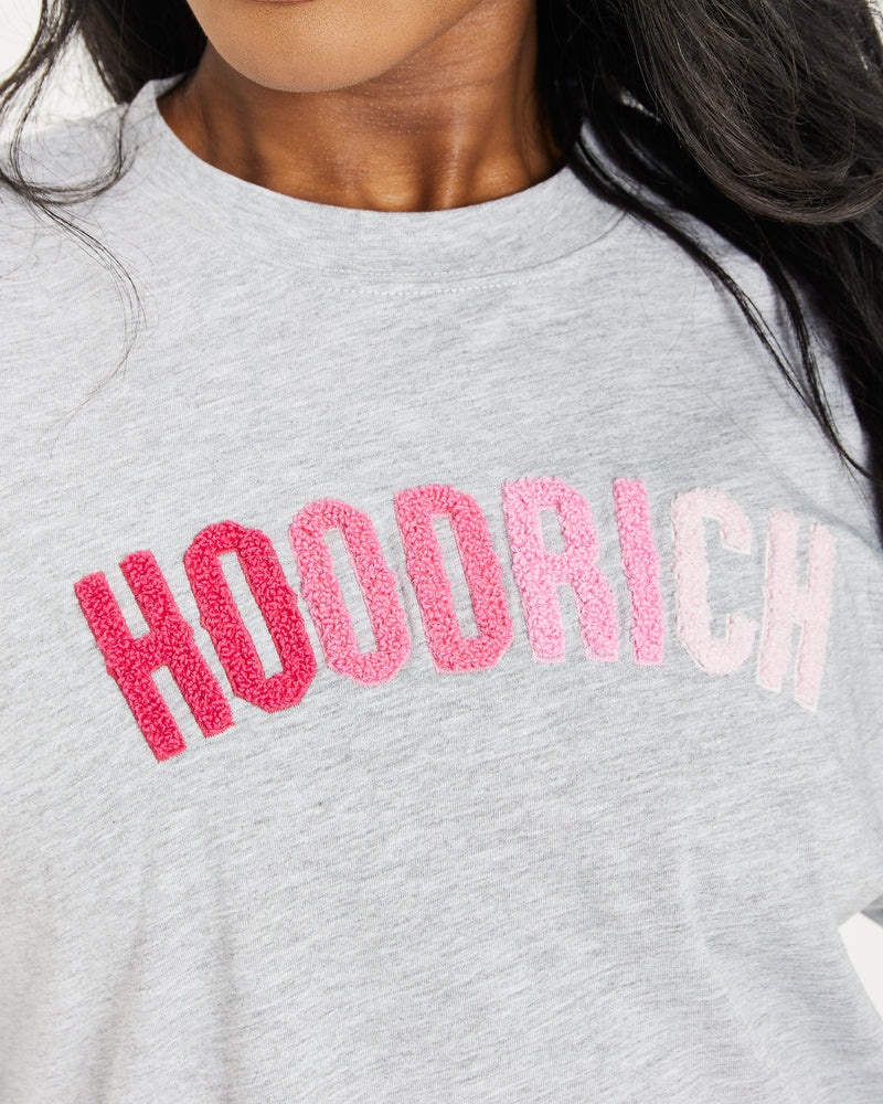 Grey Women's Hoodrich OG Kraze Boyfriend T-Shirt | USA ZEMLQD952