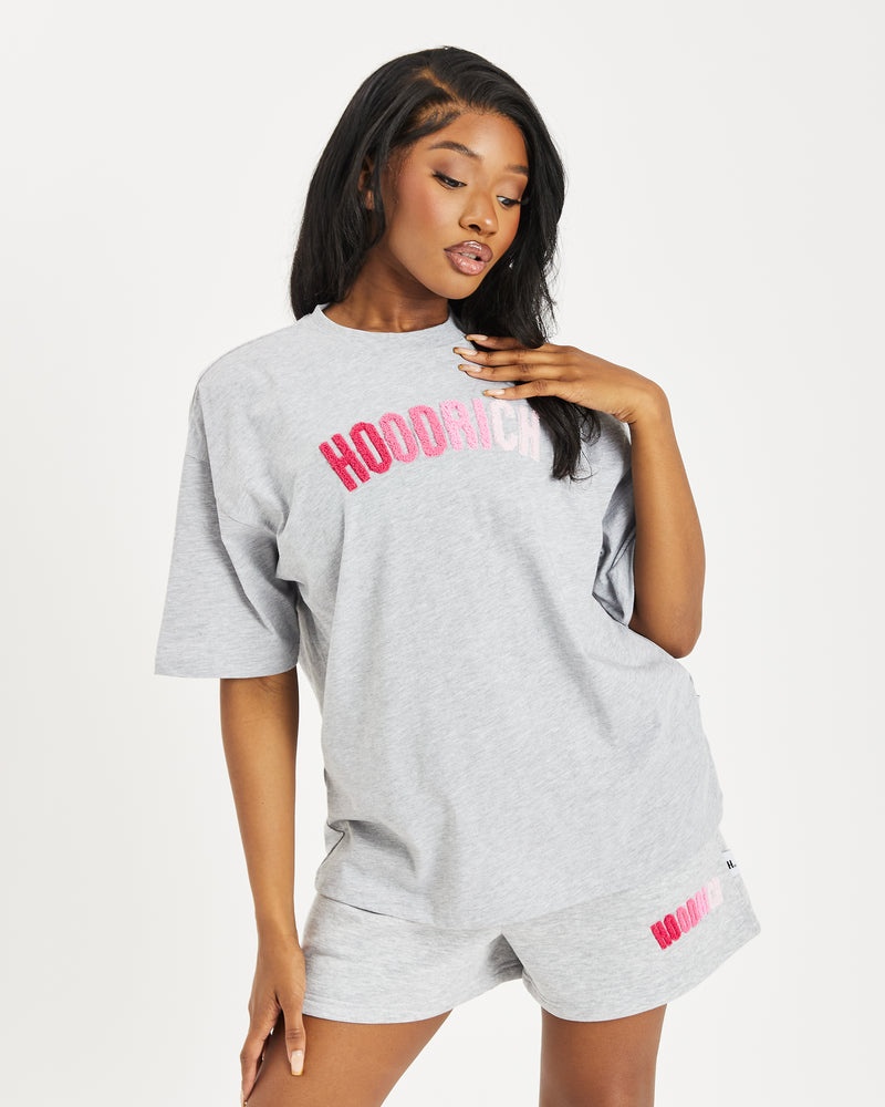 Grey Women\'s Hoodrich OG Kraze Boyfriend T-Shirt | USA ZEMLQD952