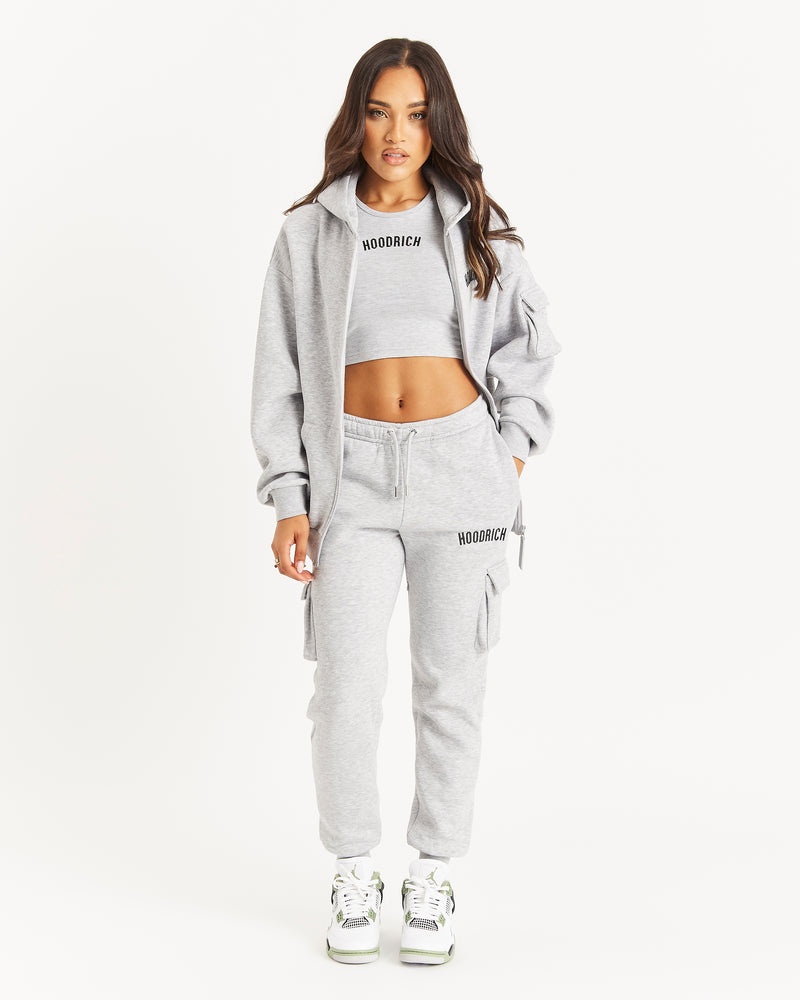 Grey / Black Women's Hoodrich OG Luna Full Zip Hoodie | USA FPHWTM536