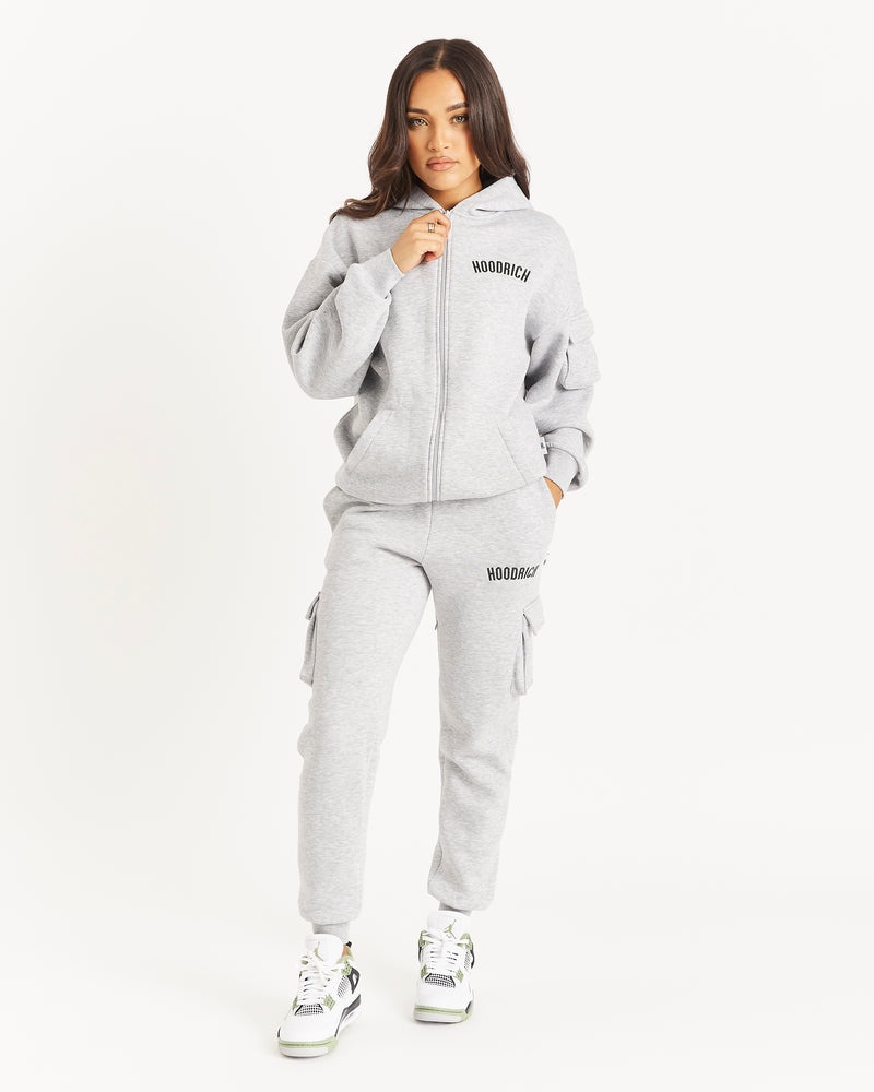 Grey / Black Women's Hoodrich OG Luna Full Zip Hoodie | USA FPHWTM536