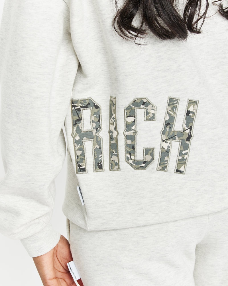 Grey / Camo Women's Hoodrich OG Crescent Hoodie | USA GAMSTB093