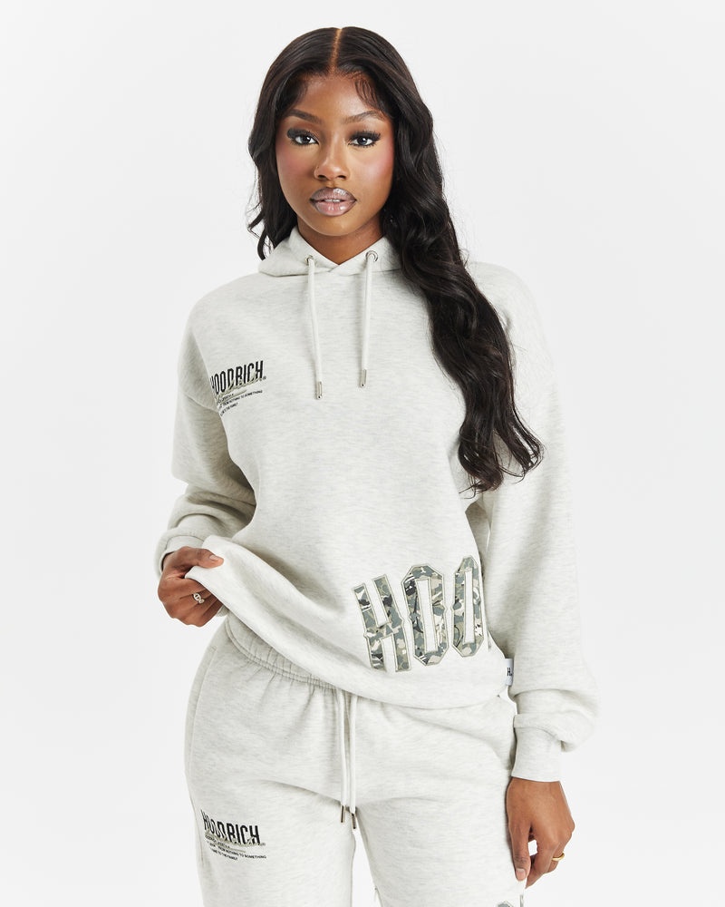 Grey / Camo Women\'s Hoodrich OG Crescent Hoodie | USA GAMSTB093