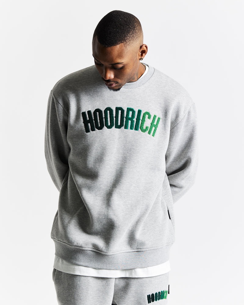 Grey / Green Men\'s Hoodrich OG Kraze Sweatshirt | USA VILMZP384