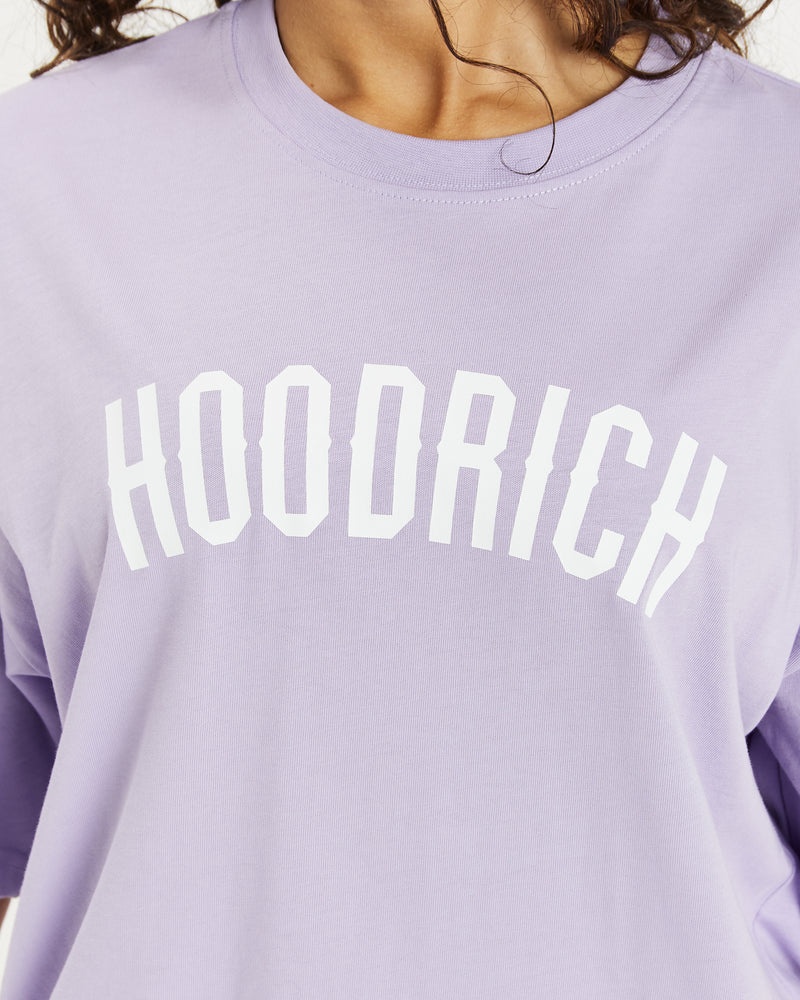 Lavender / White Women's Hoodrich OG Staple Boyfriend T-Shirt | USA YBTUCH156