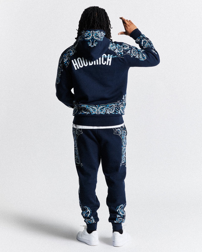 Navy / White / Blue Men's Hoodrich Motif Hoodie | USA IWALRG501