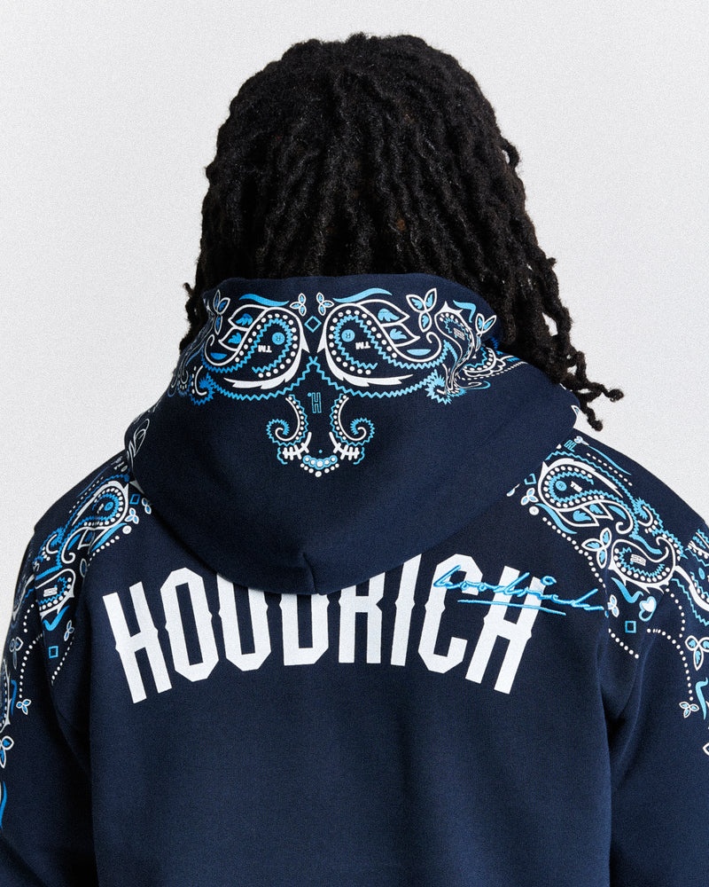 Navy / White / Blue Men's Hoodrich Motif Hoodie | USA IWALRG501