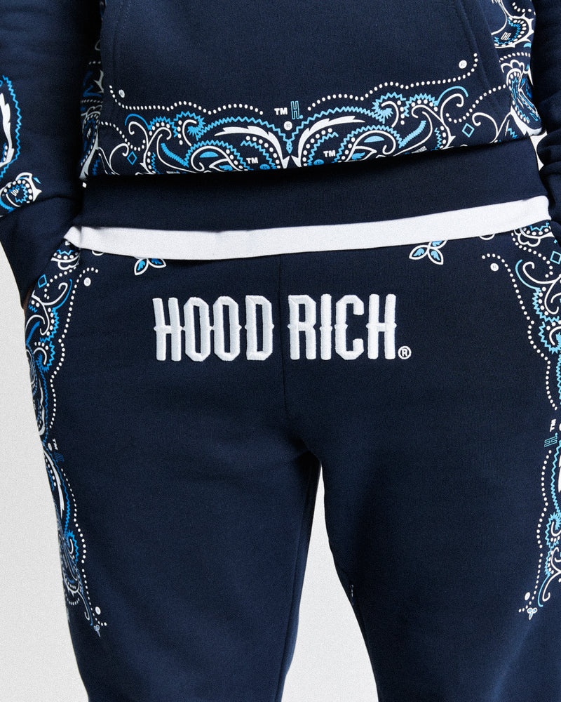 Navy / White / Blue Men's Hoodrich Motif Joggers | USA FIUSMD692