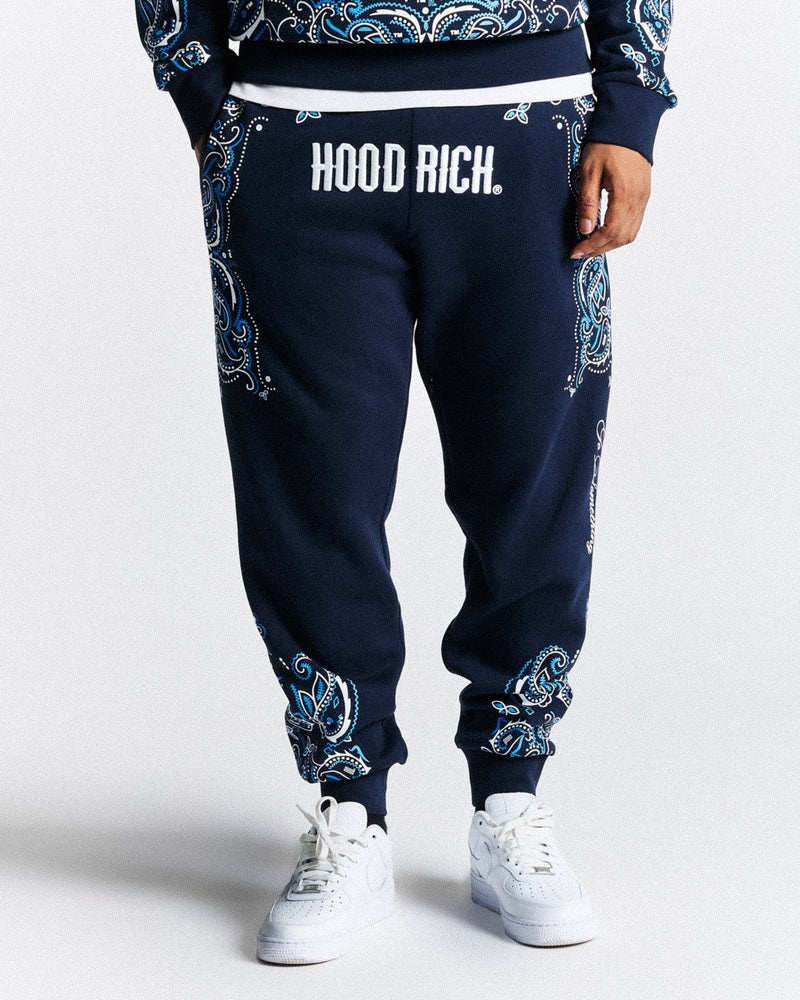 Navy / White / Blue Men\'s Hoodrich Motif Joggers | USA FIUSMD692