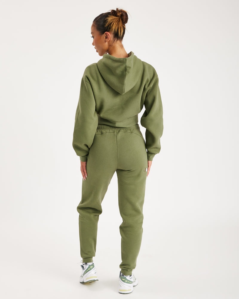 Olive / White Women's Hoodrich Aspect Joggers | USA INPUJM178