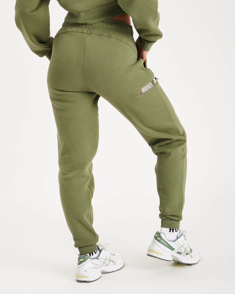 Olive / White Women's Hoodrich Aspect Joggers | USA INPUJM178