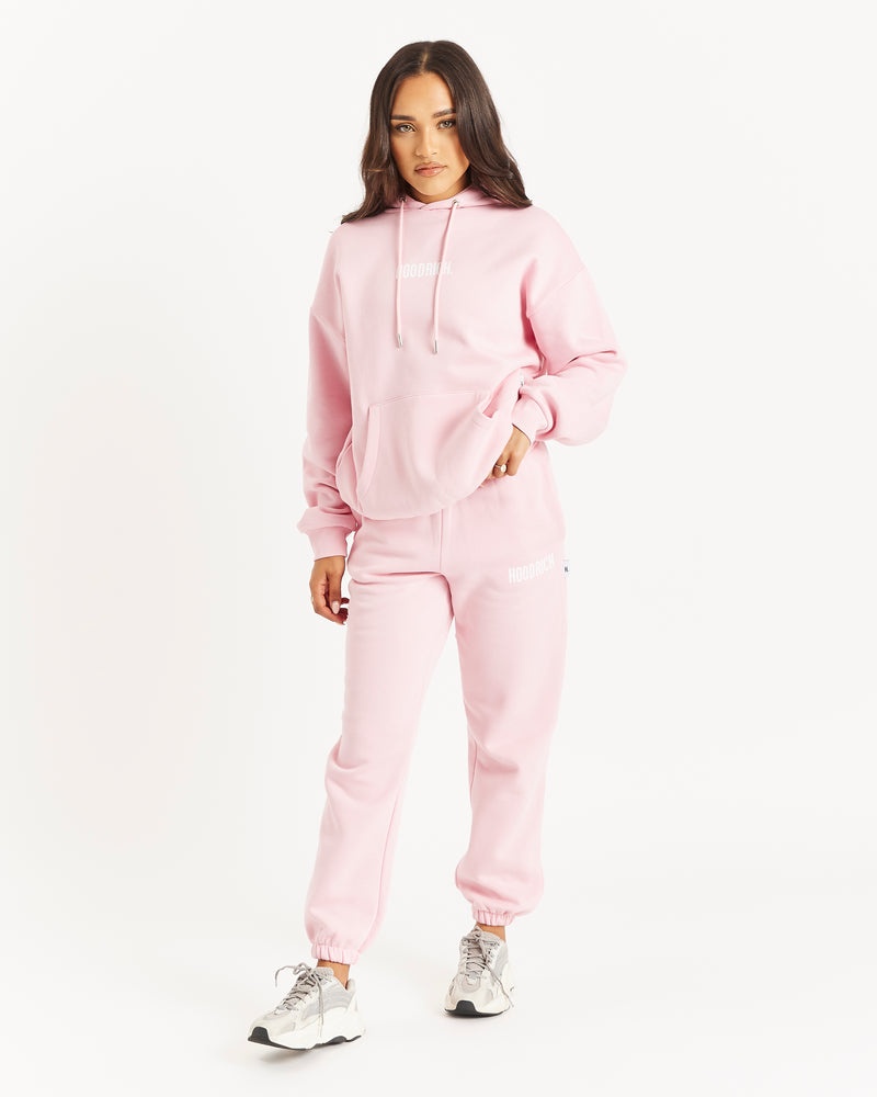 Pink / White Women's Hoodrich OG Storm Logo Joggers | USA CPEQDO076