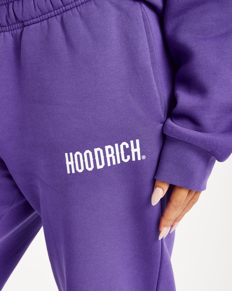 Purple / White Women's Hoodrich OG Storm Joggers | USA GMNQVZ201