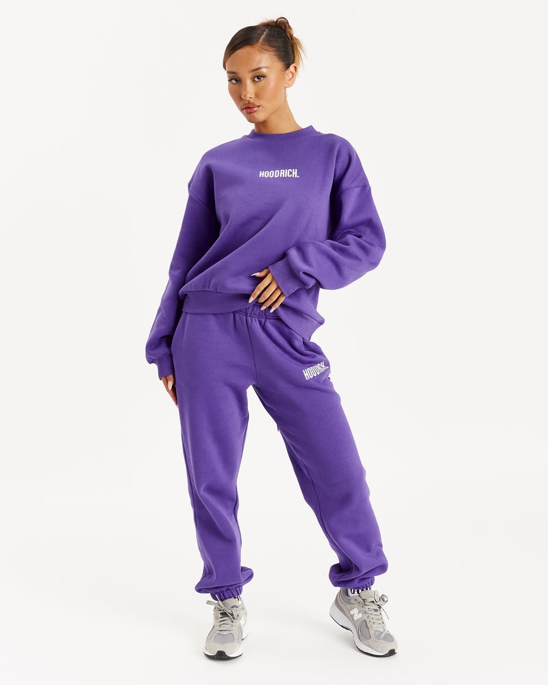 Purple / White Women's Hoodrich OG Storm Logo Sweatshirt | USA APEKNB670