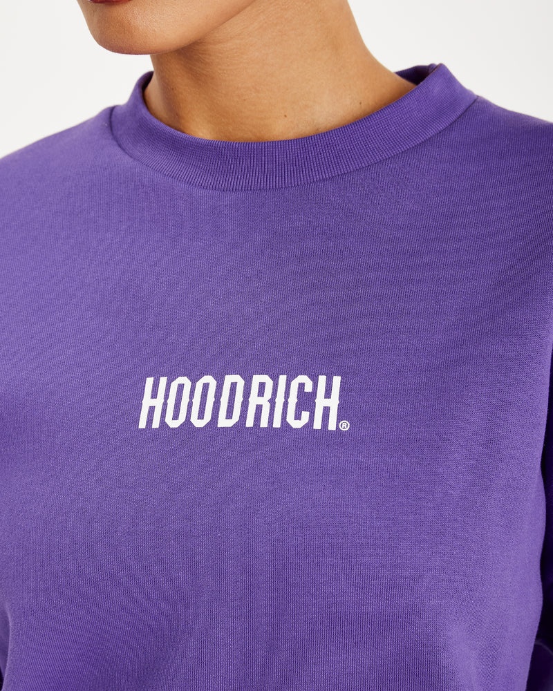 Purple / White Women's Hoodrich OG Storm Logo Sweatshirt | USA APEKNB670