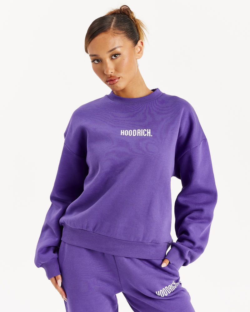 Purple / White Women\'s Hoodrich OG Storm Logo Sweatshirt | USA APEKNB670