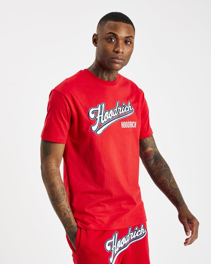 Red / White / Blue Men's Hoodrich Stadium T-Shirt | USA YWFAOM479