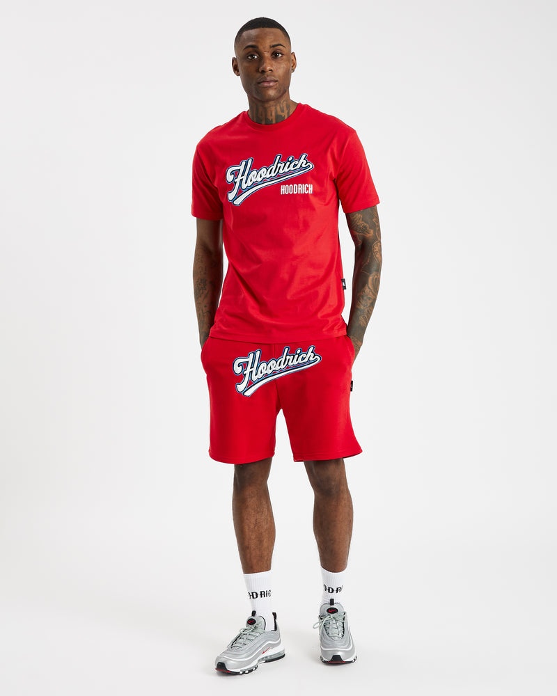 Red / White / Blue Men's Hoodrich Stadium T-Shirt | USA YWFAOM479