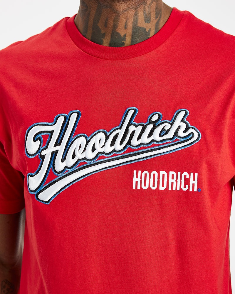 Red / White / Blue Men's Hoodrich Stadium T-Shirt | USA YWFAOM479