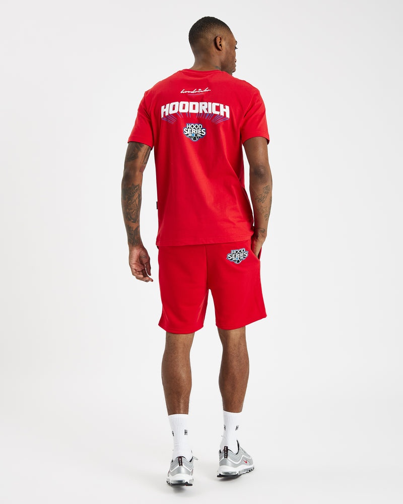 Red / White / Blue Men's Hoodrich Stadium T-Shirt | USA YWFAOM479