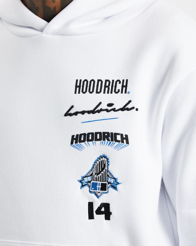 White / Black / Blue Men's Hoodrich Stadium Hoodie | USA HSQLZA689