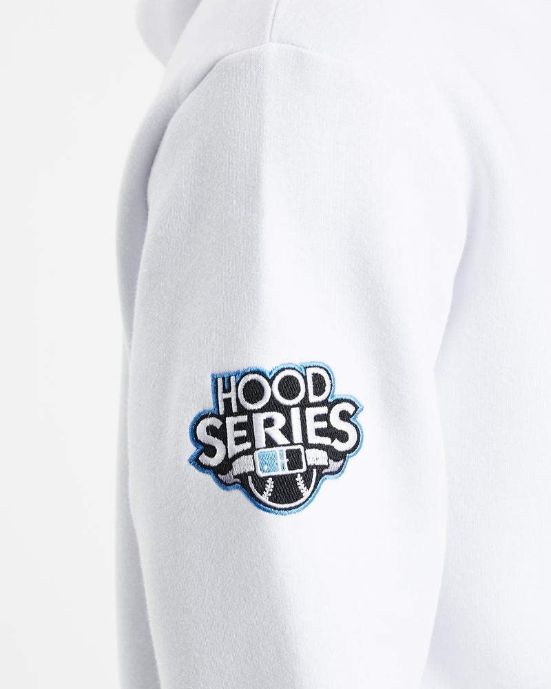 White / Black / Blue Men's Hoodrich Stadium Hoodie | USA HSQLZA689