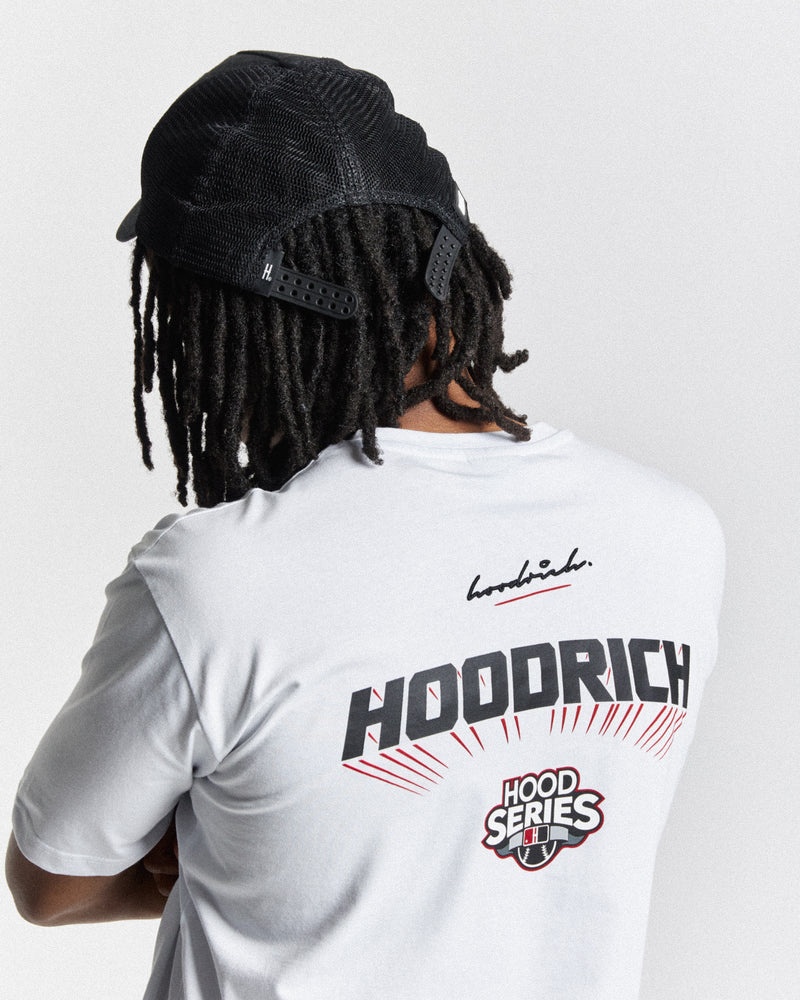 White / Black / Red Men's Hoodrich Stadium T-Shirt | USA QEZLXK329