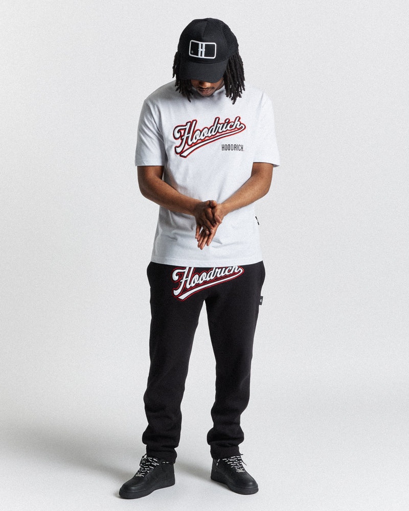 White / Black / Red Men's Hoodrich Stadium T-Shirt | USA QEZLXK329