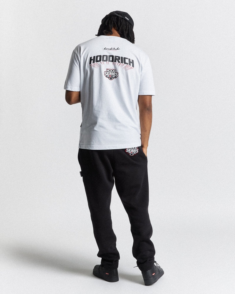 White / Black / Red Men's Hoodrich Stadium T-Shirt | USA QEZLXK329