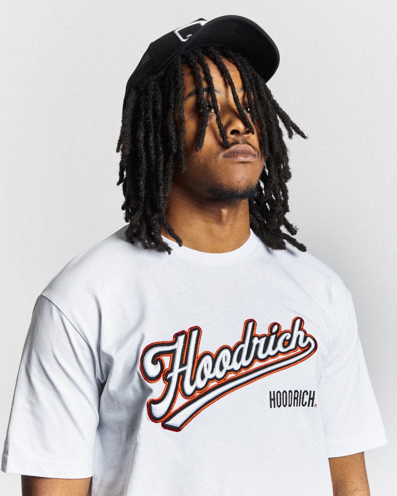 White / Black / Red Men's Hoodrich Stadium T-Shirt | USA QEZLXK329