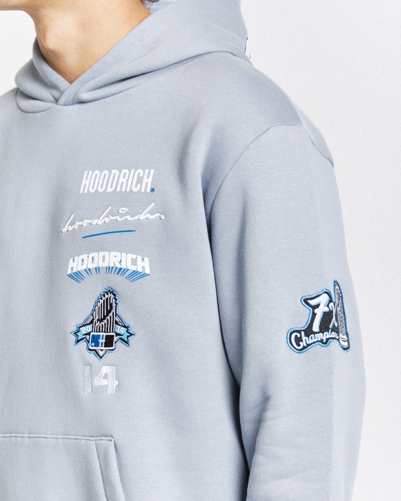 White / Blue Men's Hoodrich Stadium Hoodie | USA JBECRX815