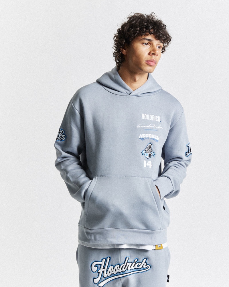 White / Blue Men's Hoodrich Stadium Hoodie | USA JBECRX815