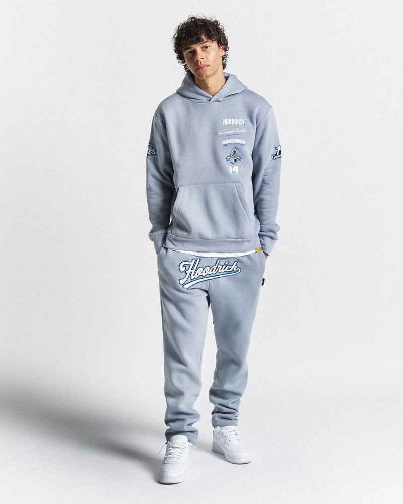 White / Blue Men's Hoodrich Stadium Hoodie | USA JBECRX815